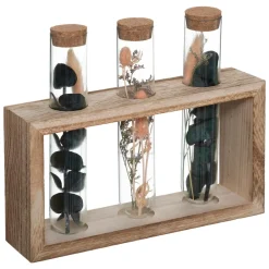 3 tubes fleurs séchées 