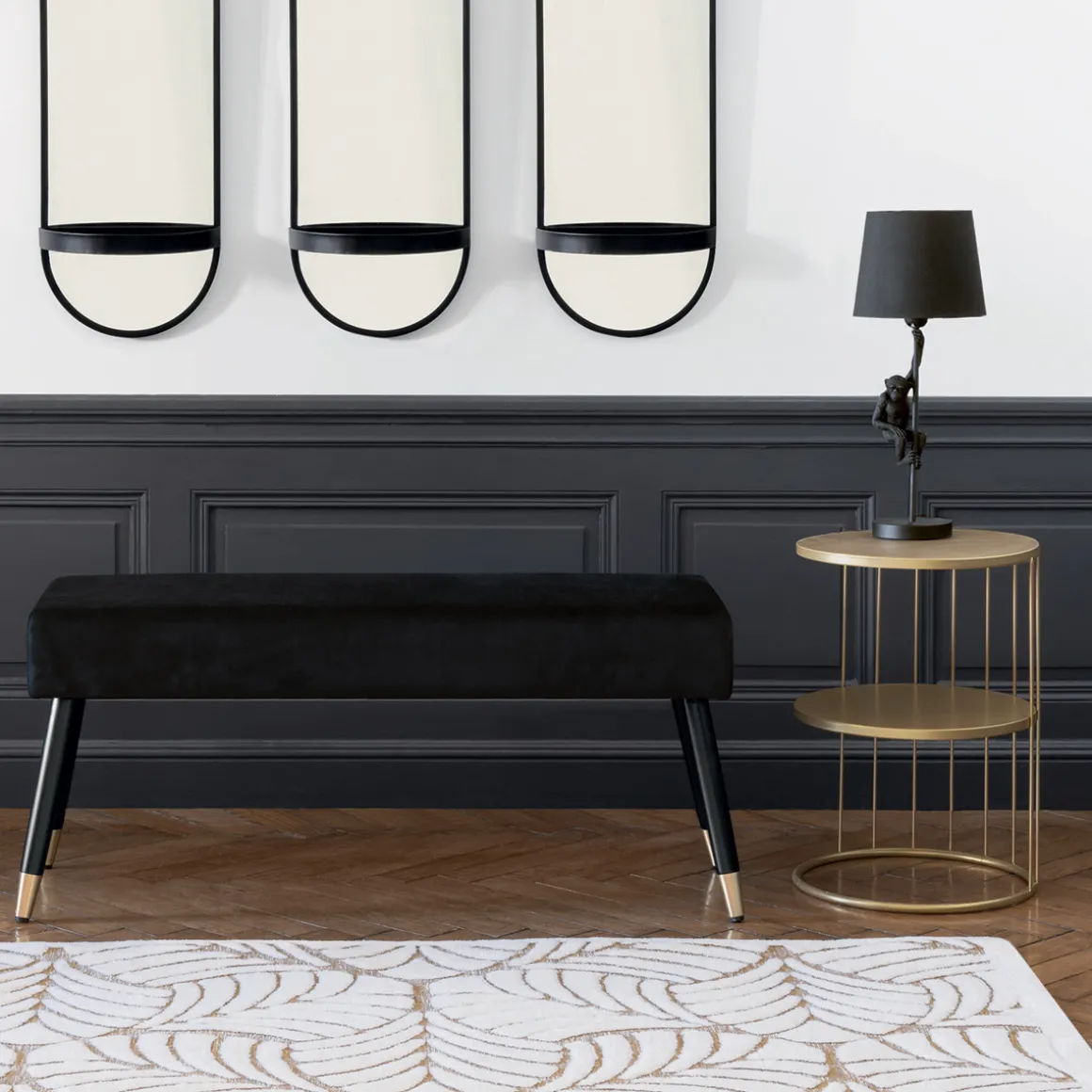 Banc velours "Salome"