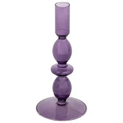 Bougeoir verre "Deep purple"