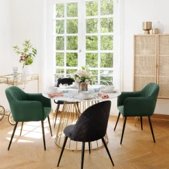 Chaise "Slano", pieds métal noir