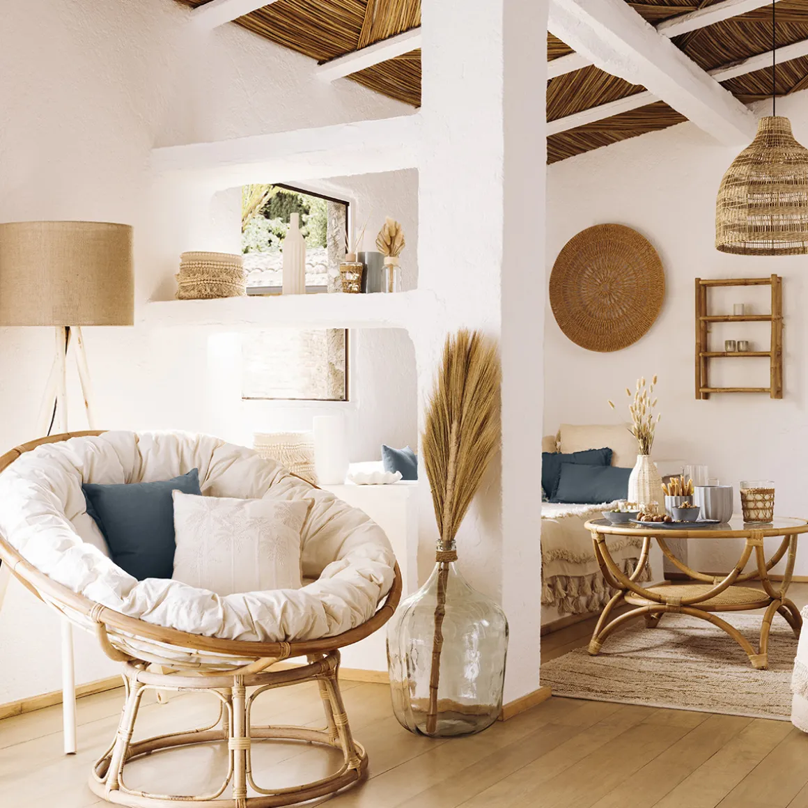 Composition fleurs séchées "Sea view"