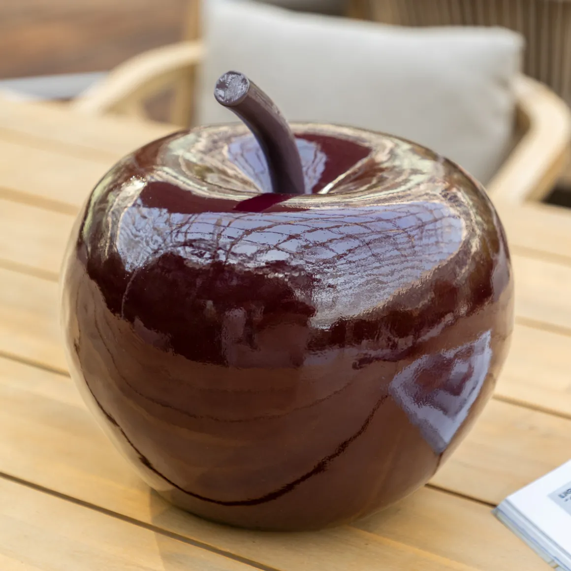 Déco à poser d'extérieur pomme "Glossy"