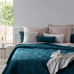 Dessus de lit "Feuille", velours