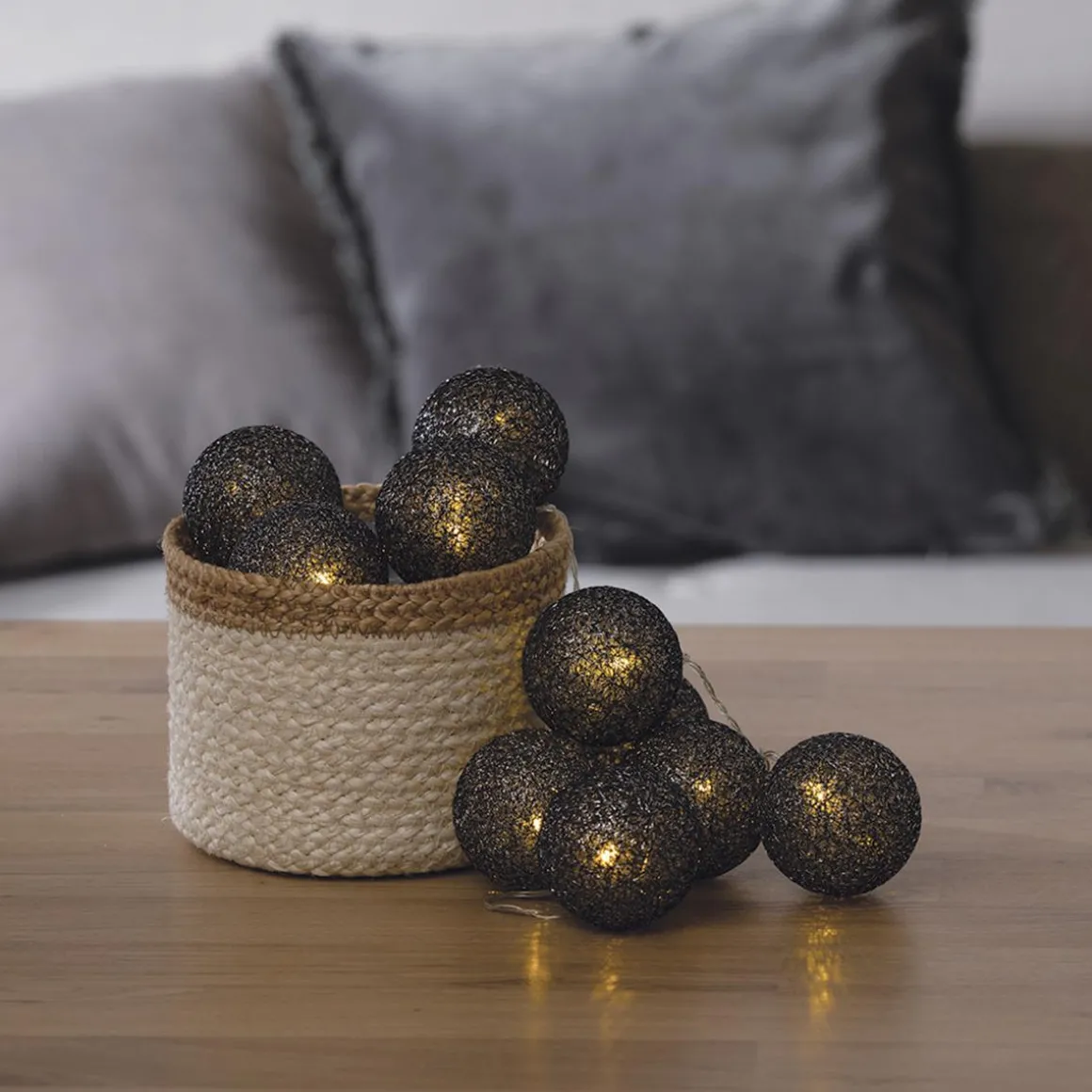 Guirlande LED 10 boules, pile