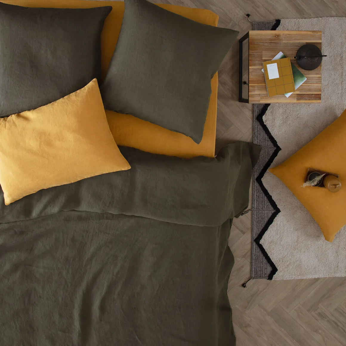 Housse de couette "Linah", lin lavé