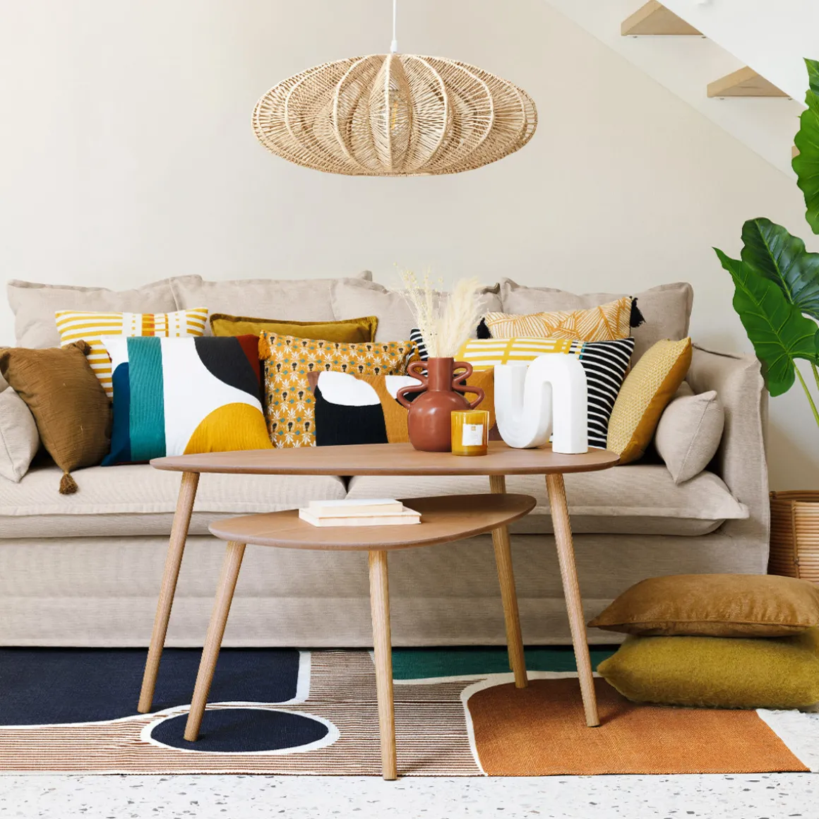 Housse de coussin "Tropique"