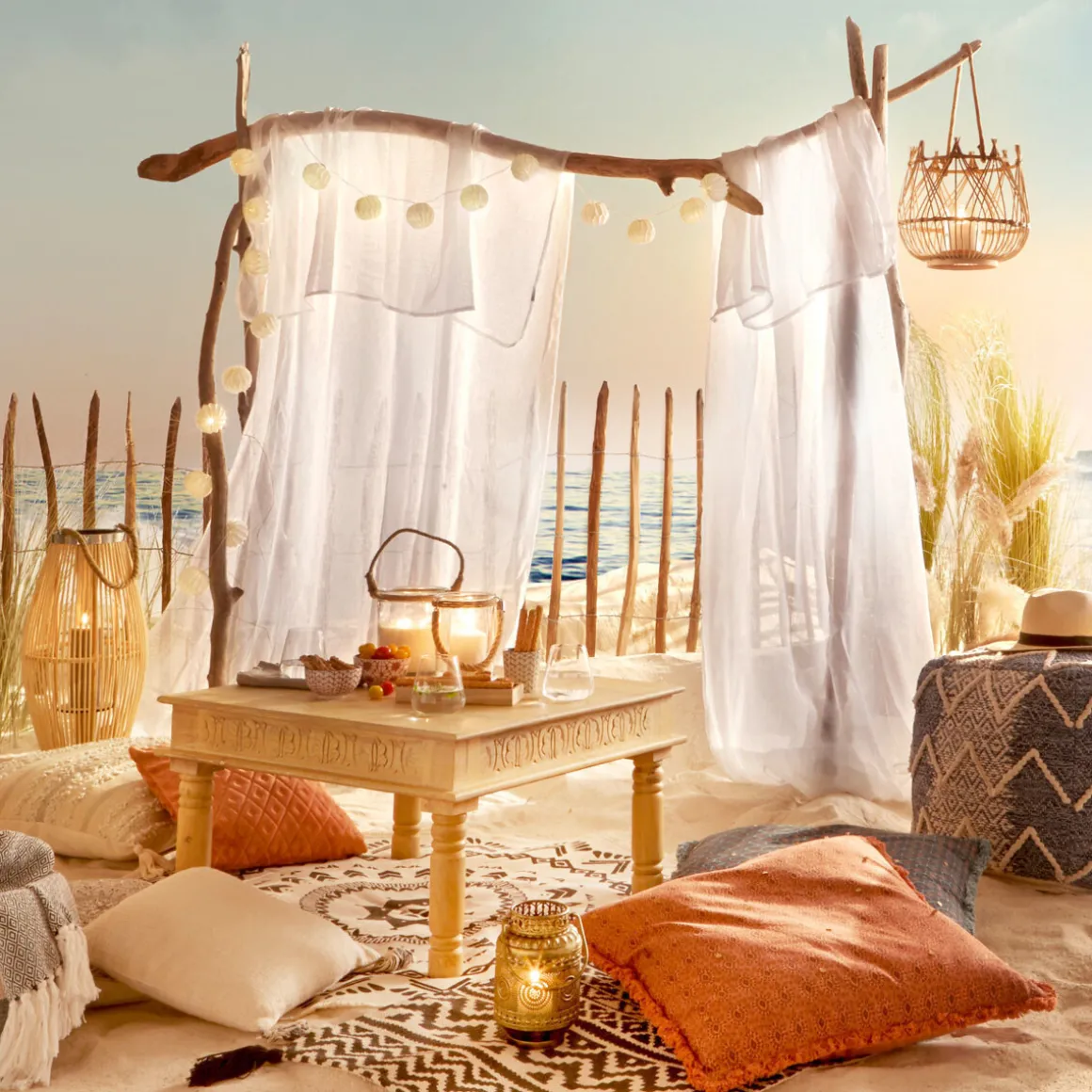 Lanterne panier "Terre"