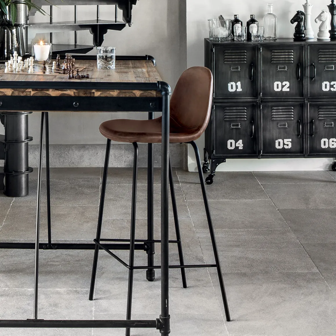 Lot de 2 chaises de bar "Vladi"