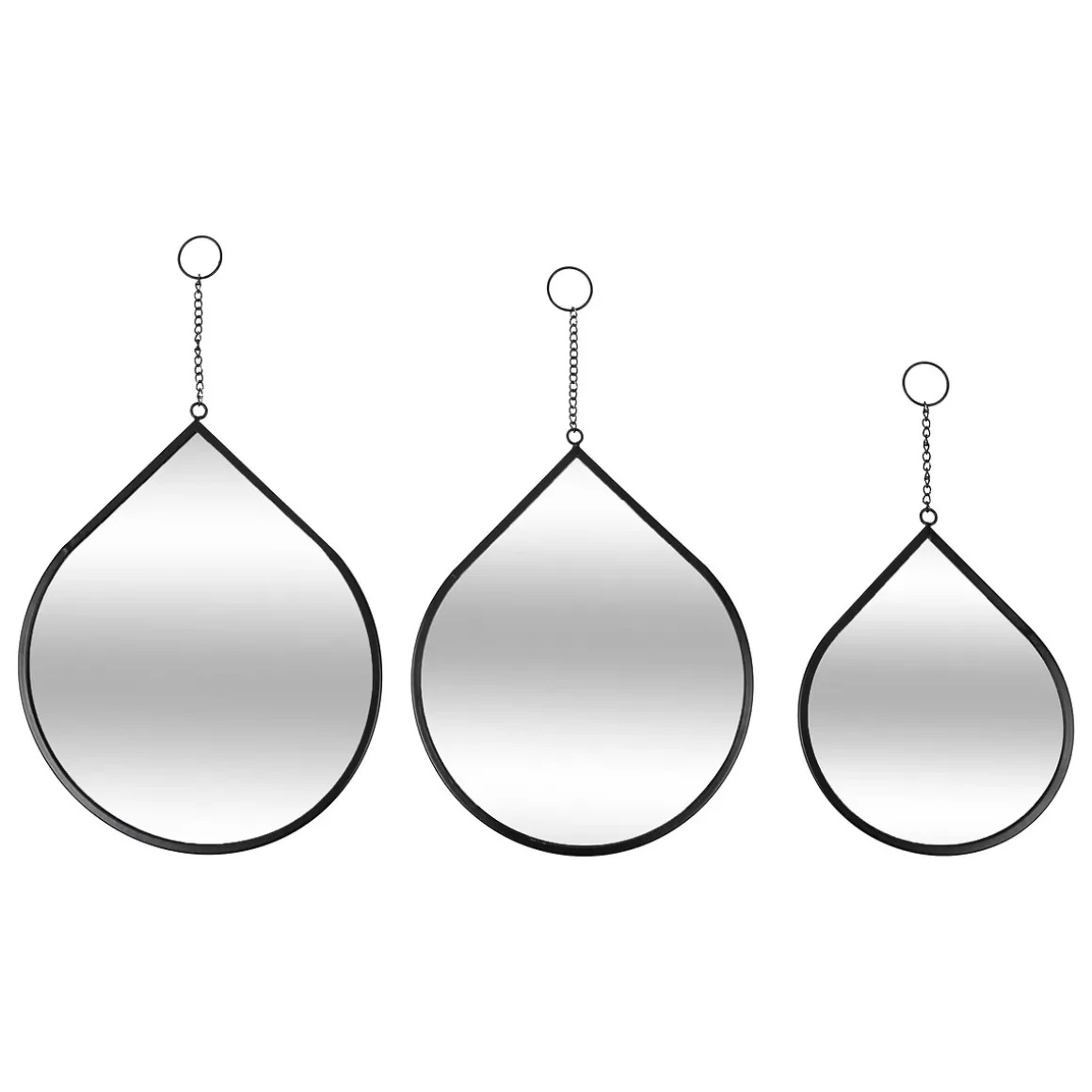 Lot de 3 miroirs goutte "Leny"