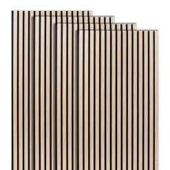 Lot de 4 panneaux décoratifs tasseaux bois Colva