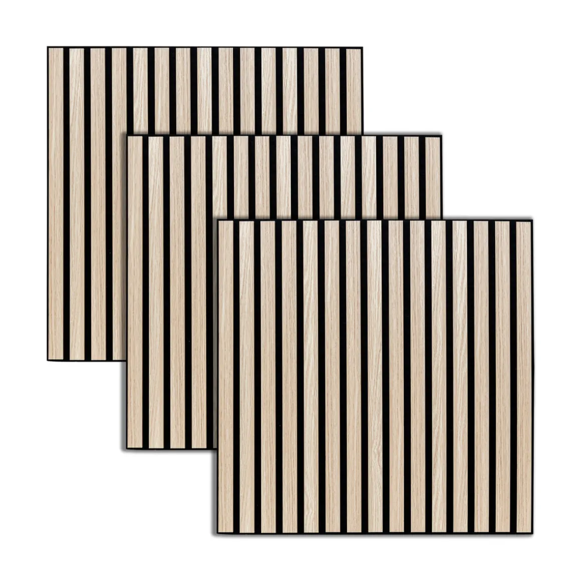 Lot de 3 panneaux décoratifs tasseaux bois Colva