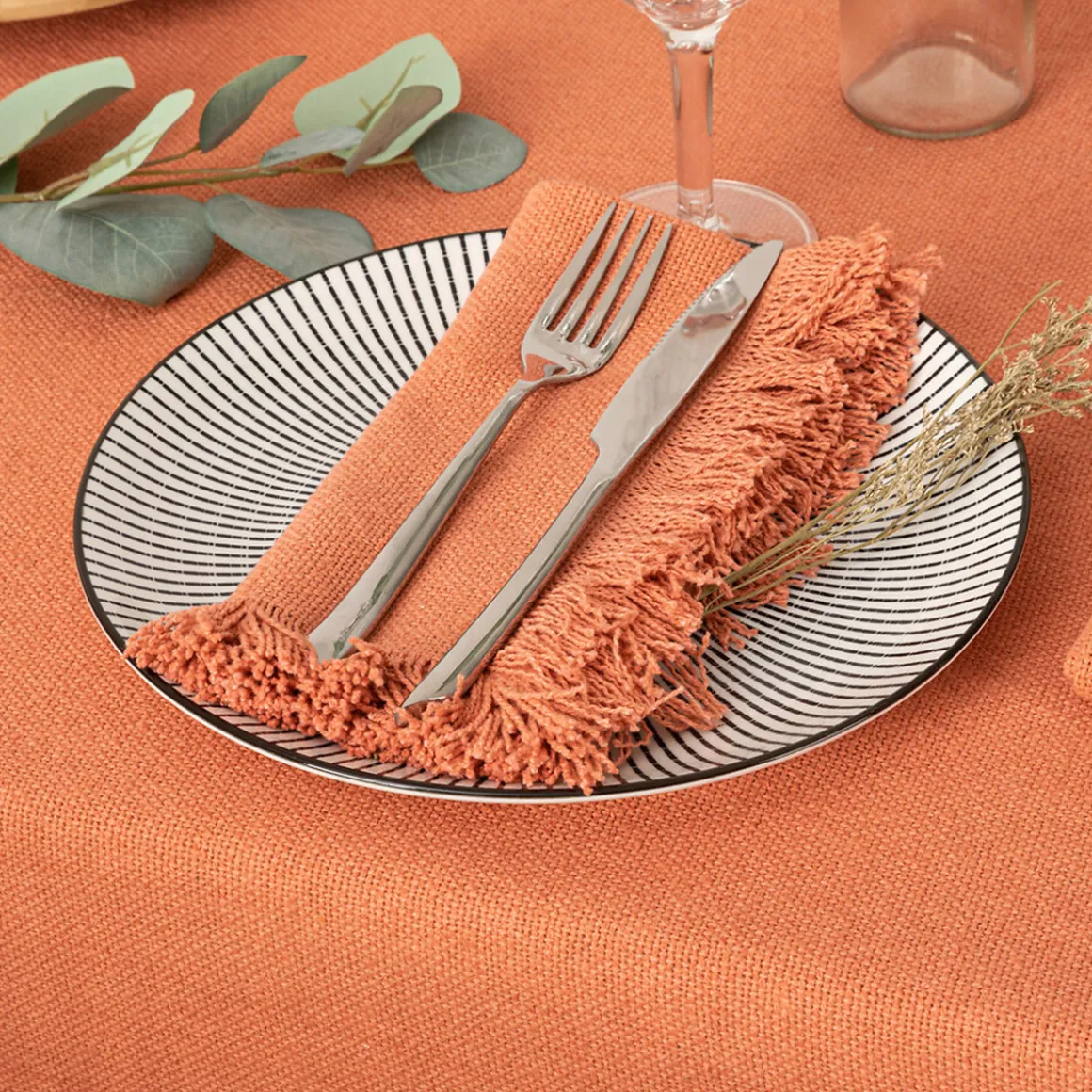 Lot de 2 serviettes de table "Maha"