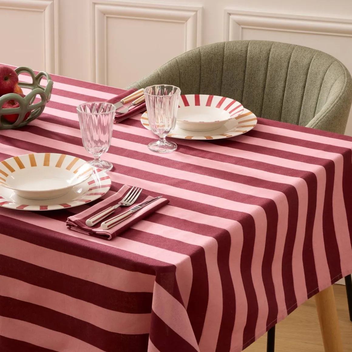 Lot de 4 serviettes de table "Cherry"