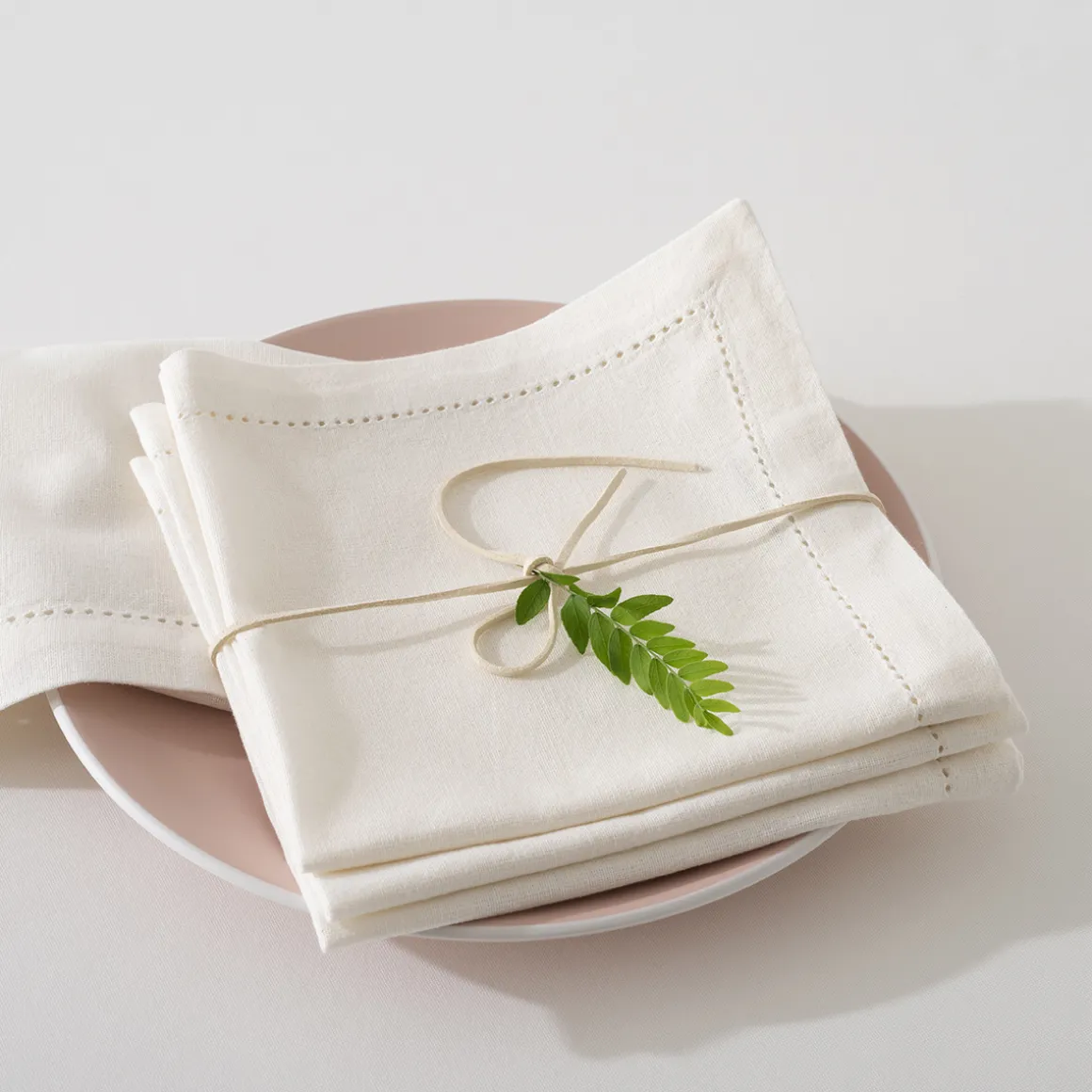 Lot de 4 serviettes de table "Chambray"