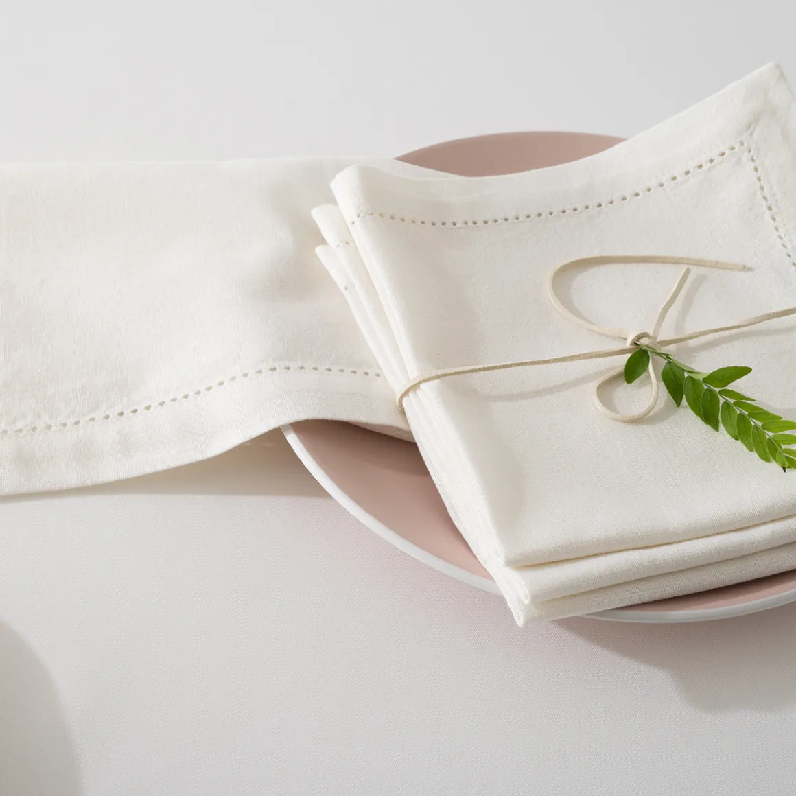 Lot de 4 serviettes de table "Chambray"