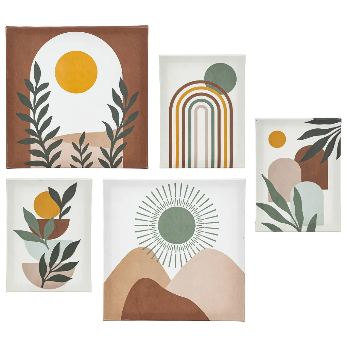 Lot de 5 toiles imprimées "Cynthia"