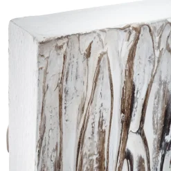 Miroir en bois à relief 