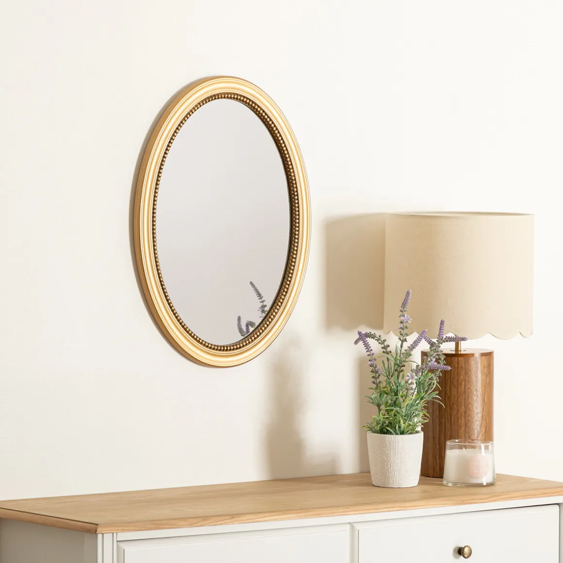 Miroir rond moulure "Victoria"