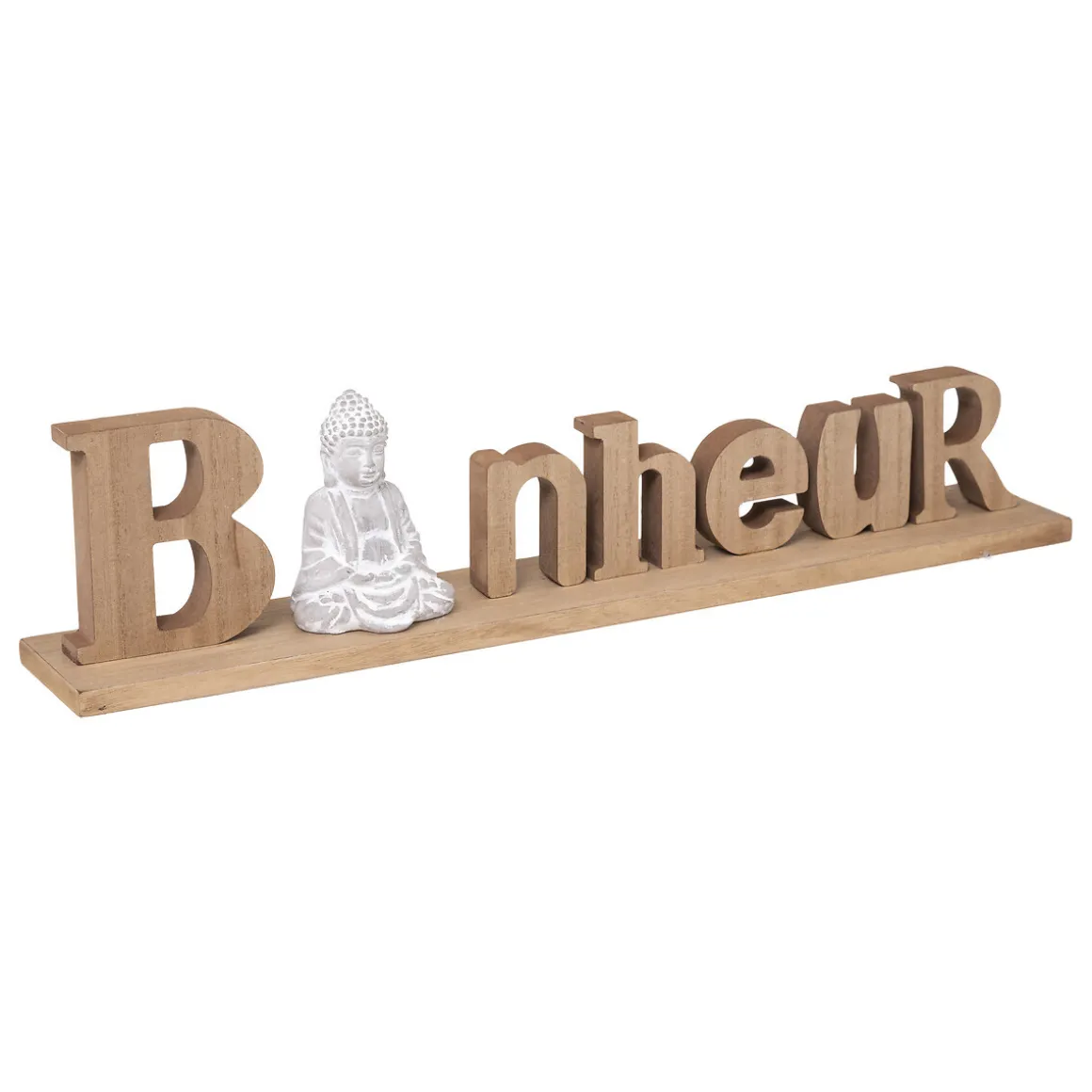 Mot à poser bouddha "Bonheur"