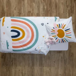 Parure de lit enfant 2 pièces "Arc-en-ciel"