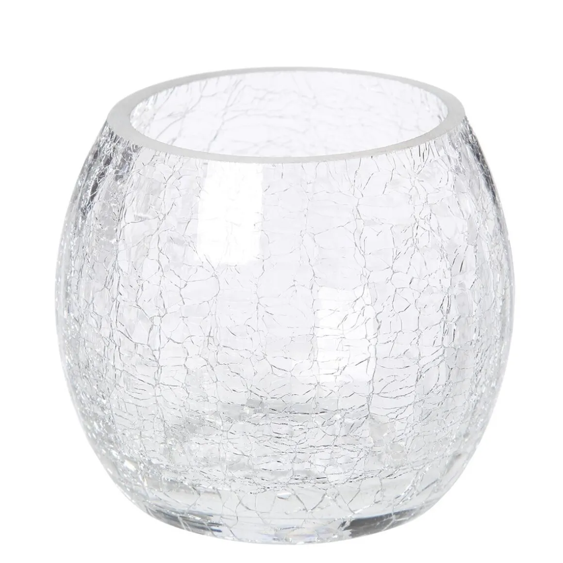 Photophore verre craquelé