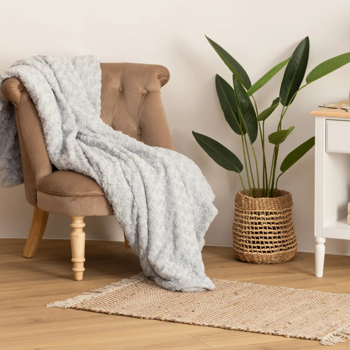 Plaid "Bouclette" fausse fourrure