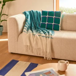 Plaid effet mohair "Flow"