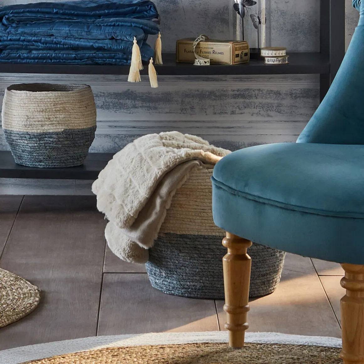 Plaid "Manoir" fausse fourrure