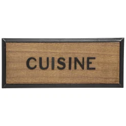 Plaque de porte bois