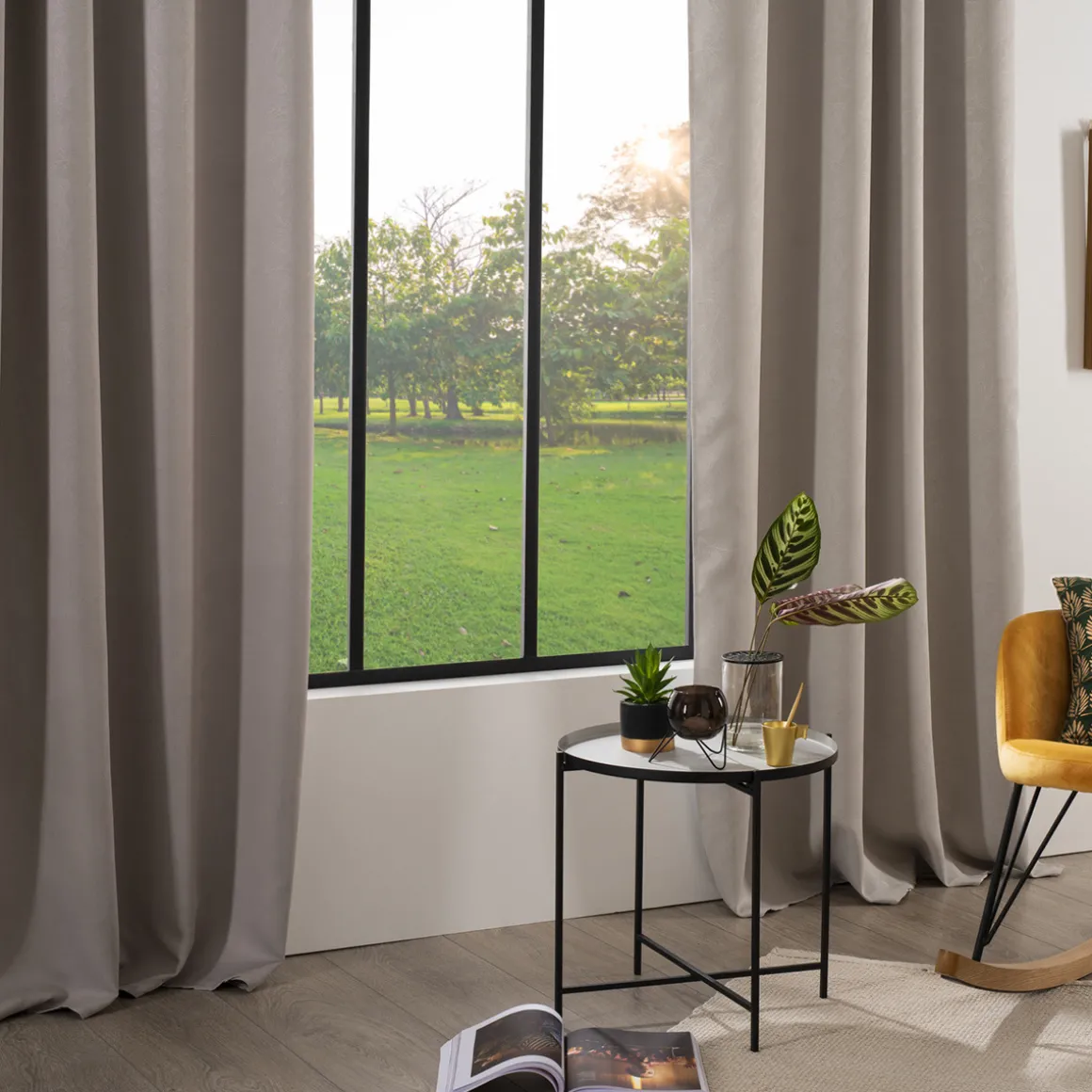 Rideau occultant "Feuilles"