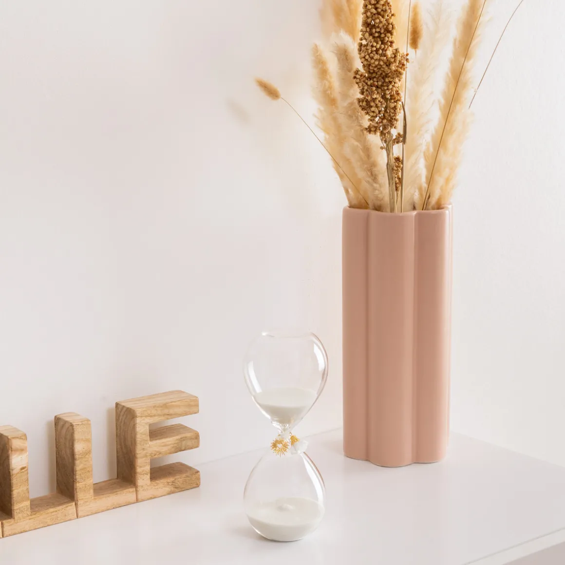 Sablier en verre "Floral"