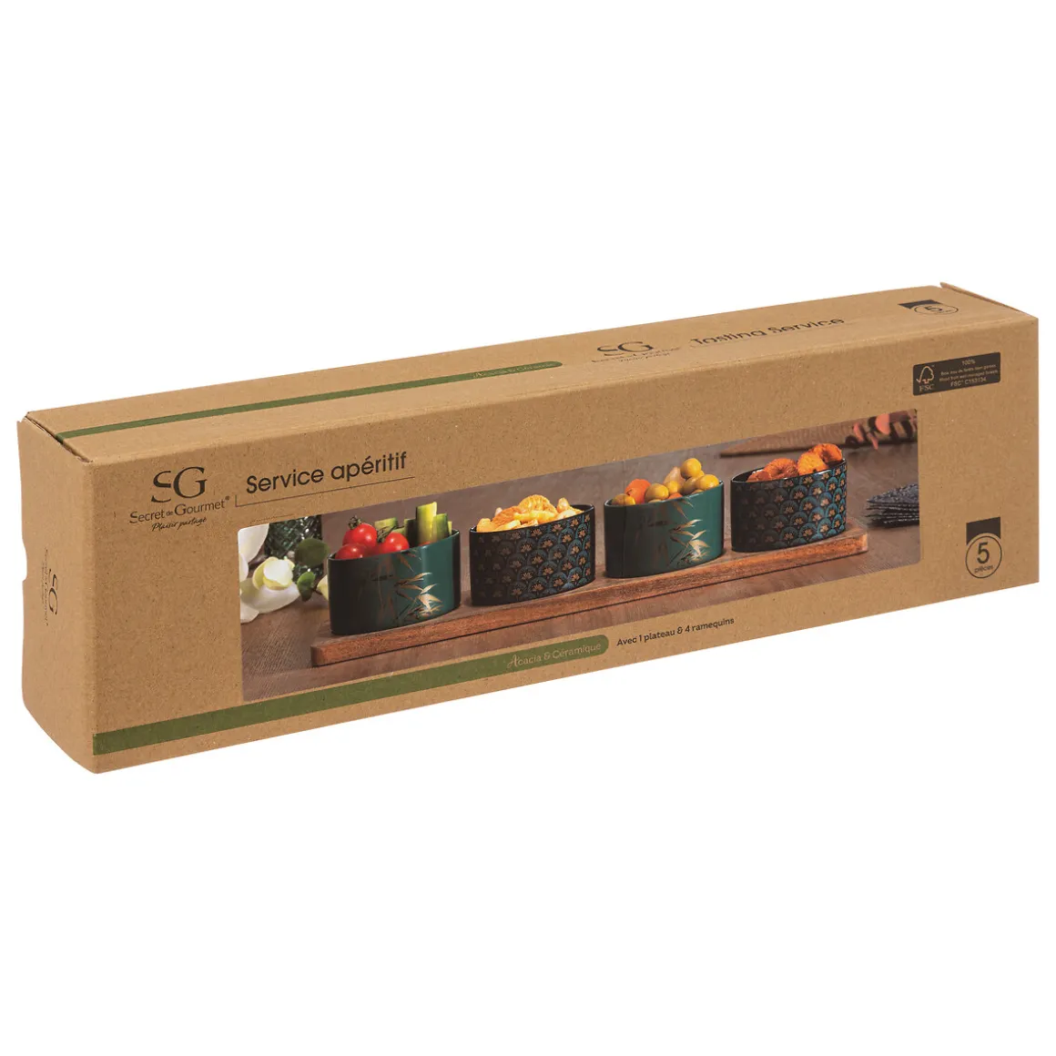 Service apéritif 5 pièces "Jiling"