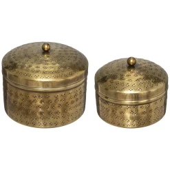 Set de 2 boîtes "Oasis", métal