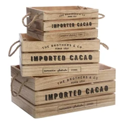 Set de 3 cagettes "Colonial"