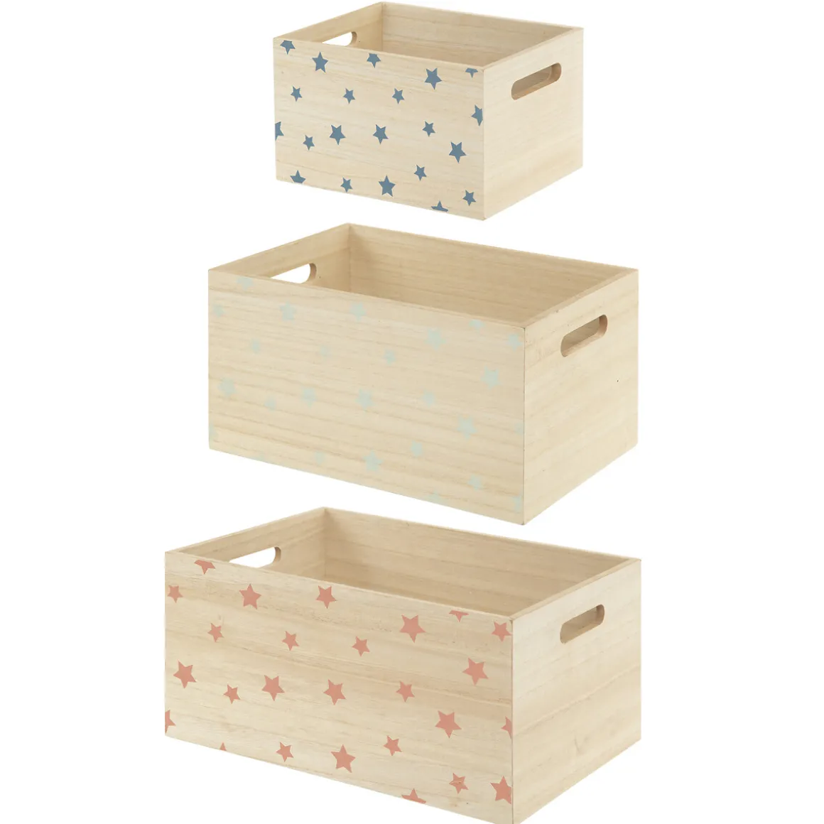 Set de 3 cagettes enfant "Étoile"