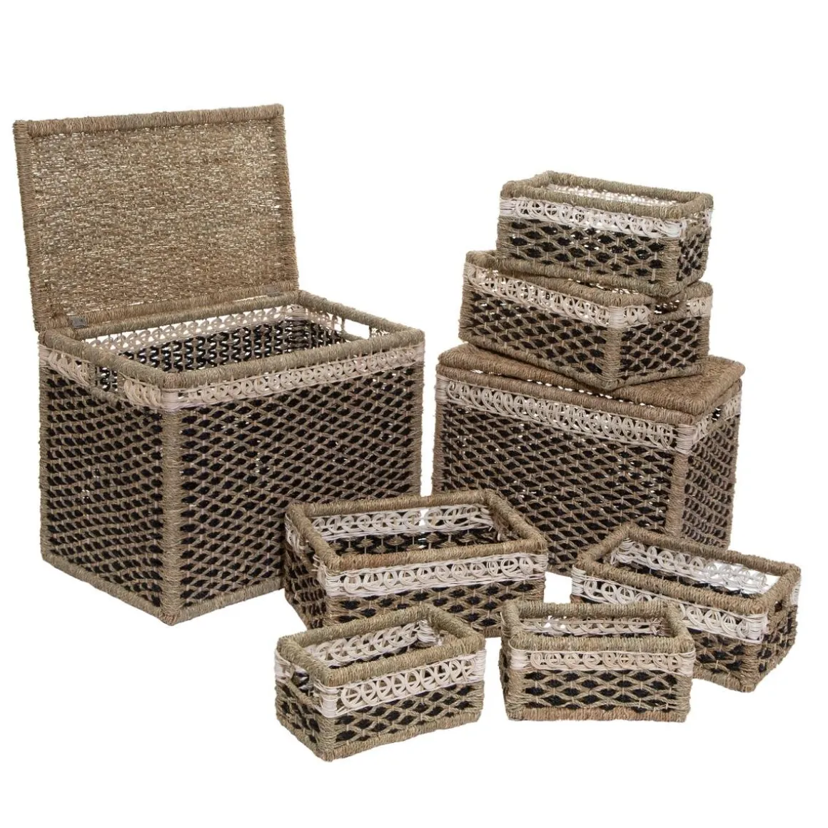 Set de 8 paniers rectangulaires