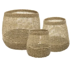 Set de 3 paniers ronds ajourés