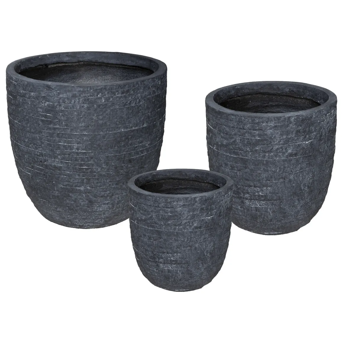Set de 3 pots, métal