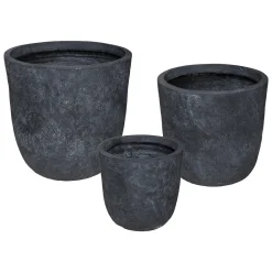 Set de 3 pots, métal