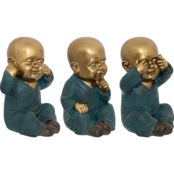 Set de 3 statuettes "Bouddha"