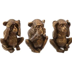 Set de 3 statuettes "Singes sagesse"