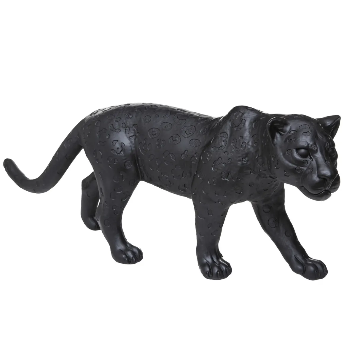 Statuette léopard, résine