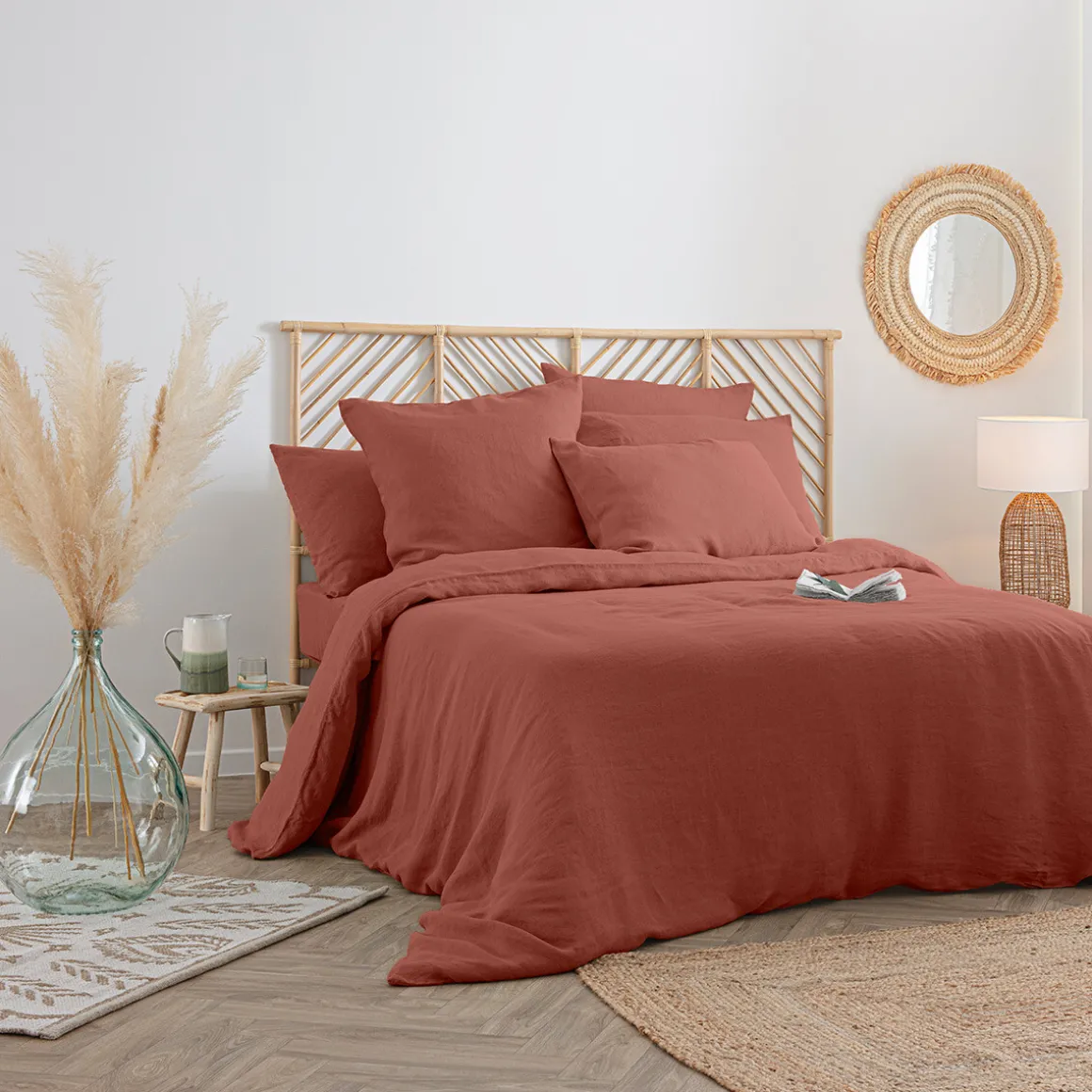 Taie d'oreiller "Linah", lin lavé