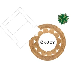 Tapis ajouré en jute