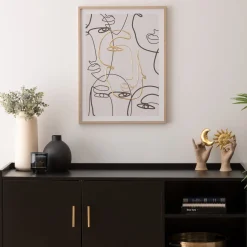 Toile imprimée encadrée "Coralie"