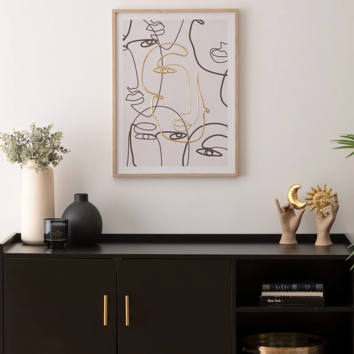 Toile imprimée encadrée "Coralie"