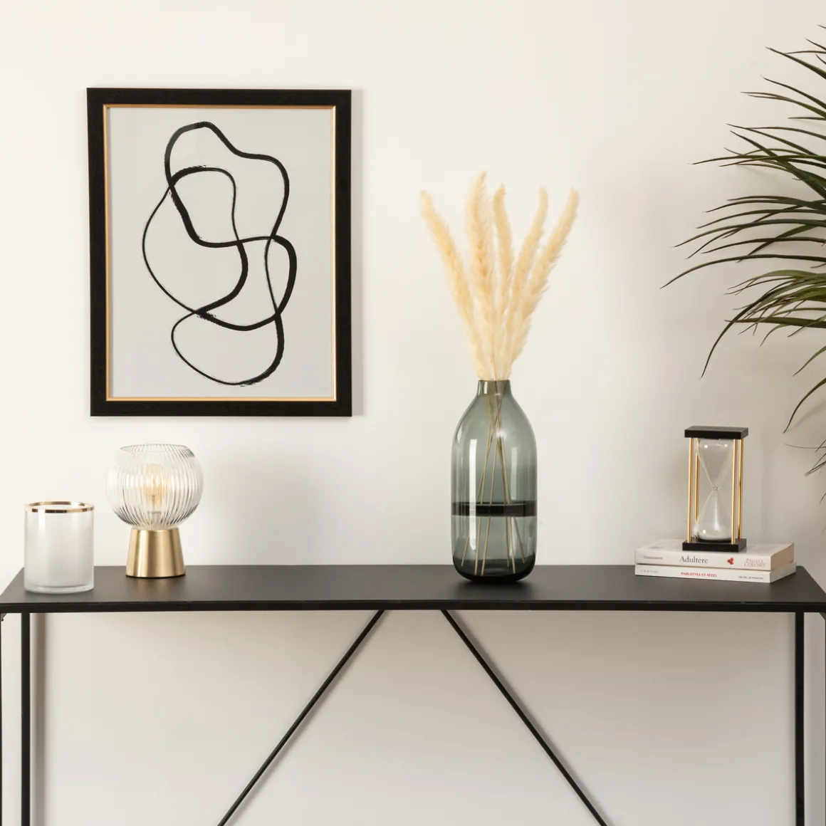 Vase plat "Line", verre