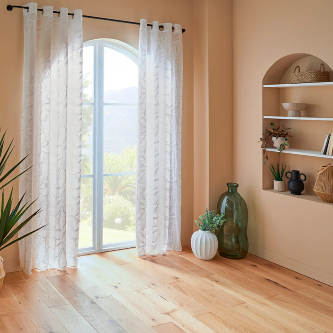 Voilage Motif Feuilles "Lazi"